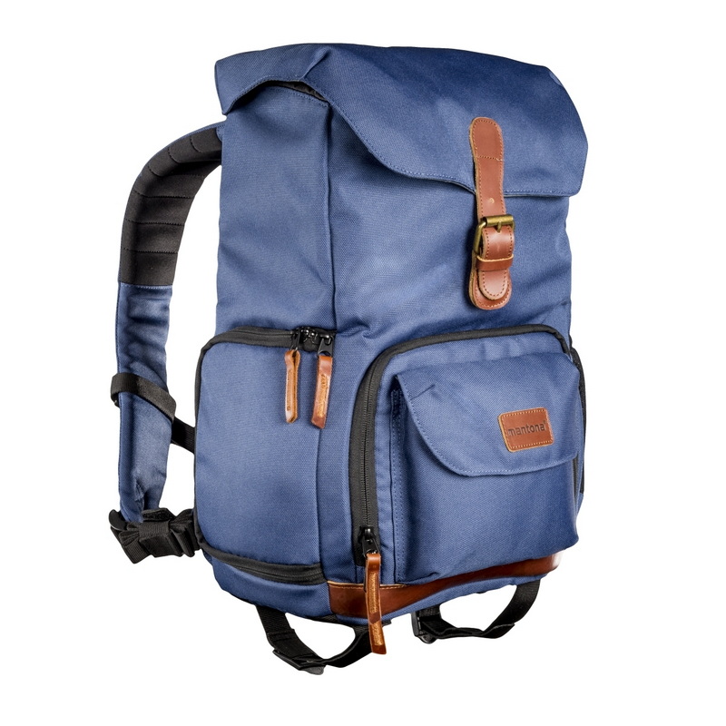 Mantona Fotorucksack Luis junior blau, Retro 4056929214925