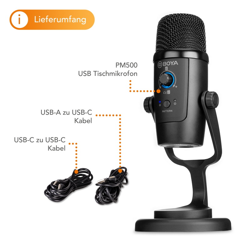 BOYA PM500 USB Tischmikrofon 4056929230857