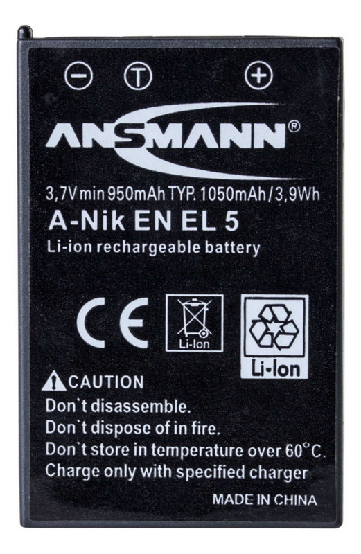 Ansmann EN EL 5 für Nikon 3,7 V/ 1050 mAh 4013674022335