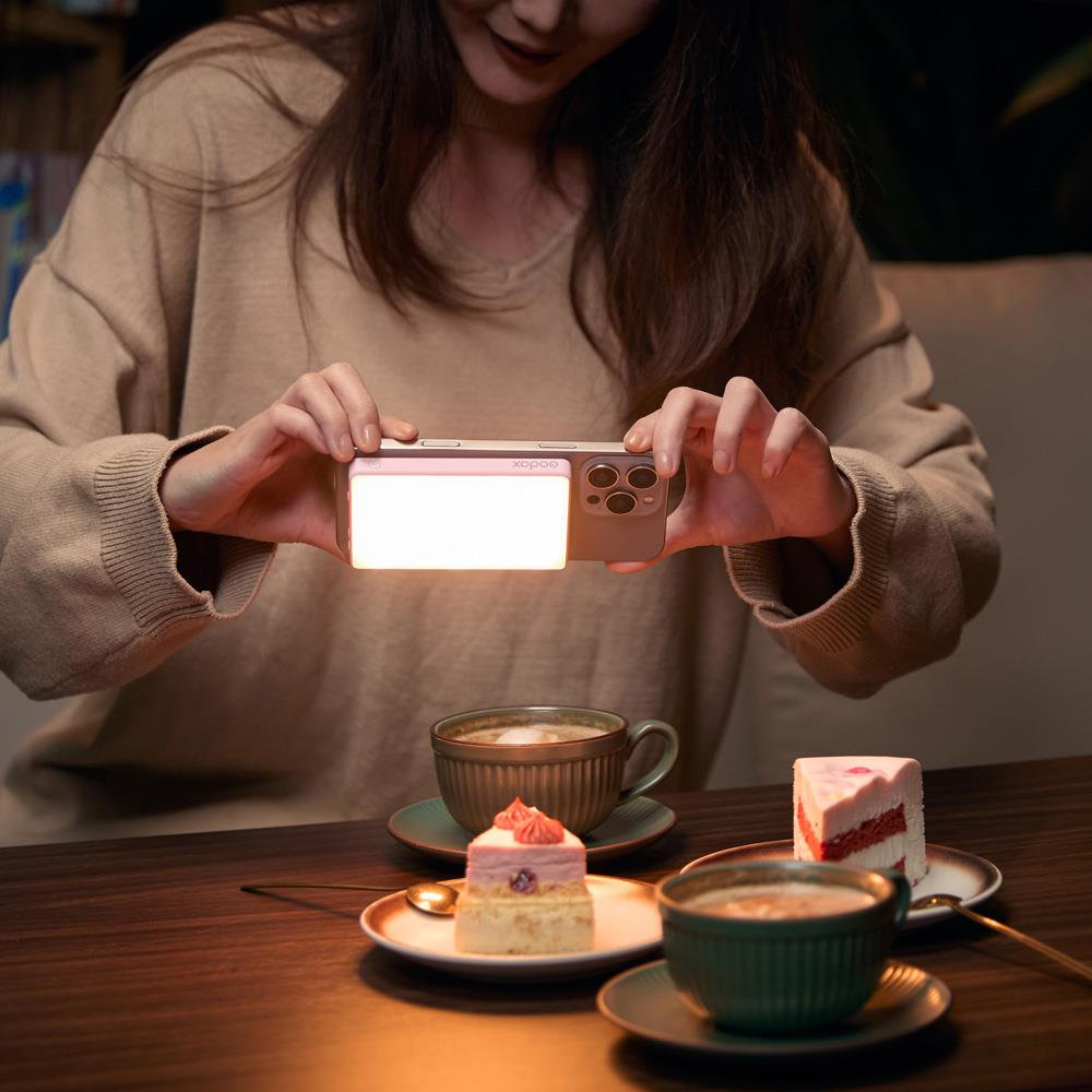 Godox MA5R blau, RGB-Panel-Licht und Powerbank