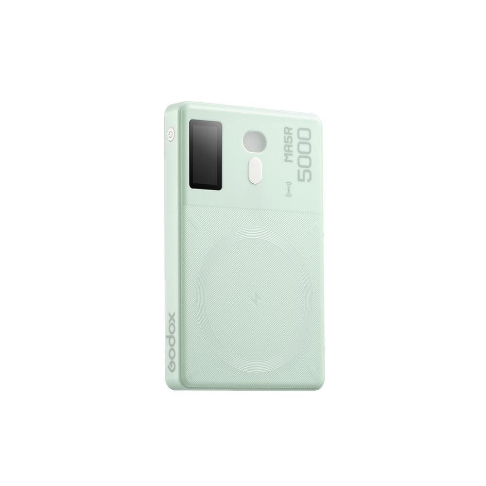 Godox MA5R mintgrün, RGB-Panel-Licht und Powerbank