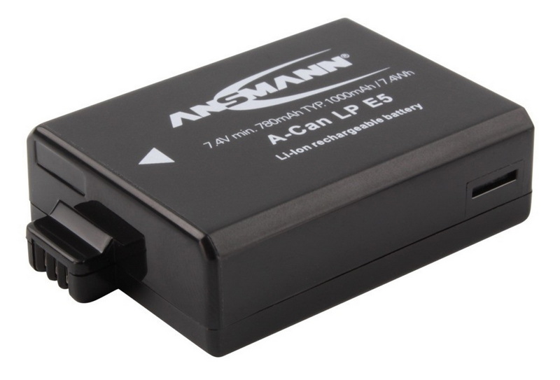 Ansmann LP E 5 für Canon EOS 450D,500D,1000D, 7,4V/1000mAh 4013674444434