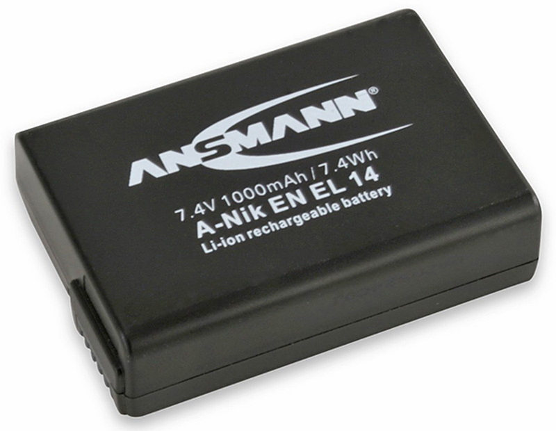 Ansmann EN-EL 14 für D3100/D3200/D5100 P7000/P7100 4013674020577