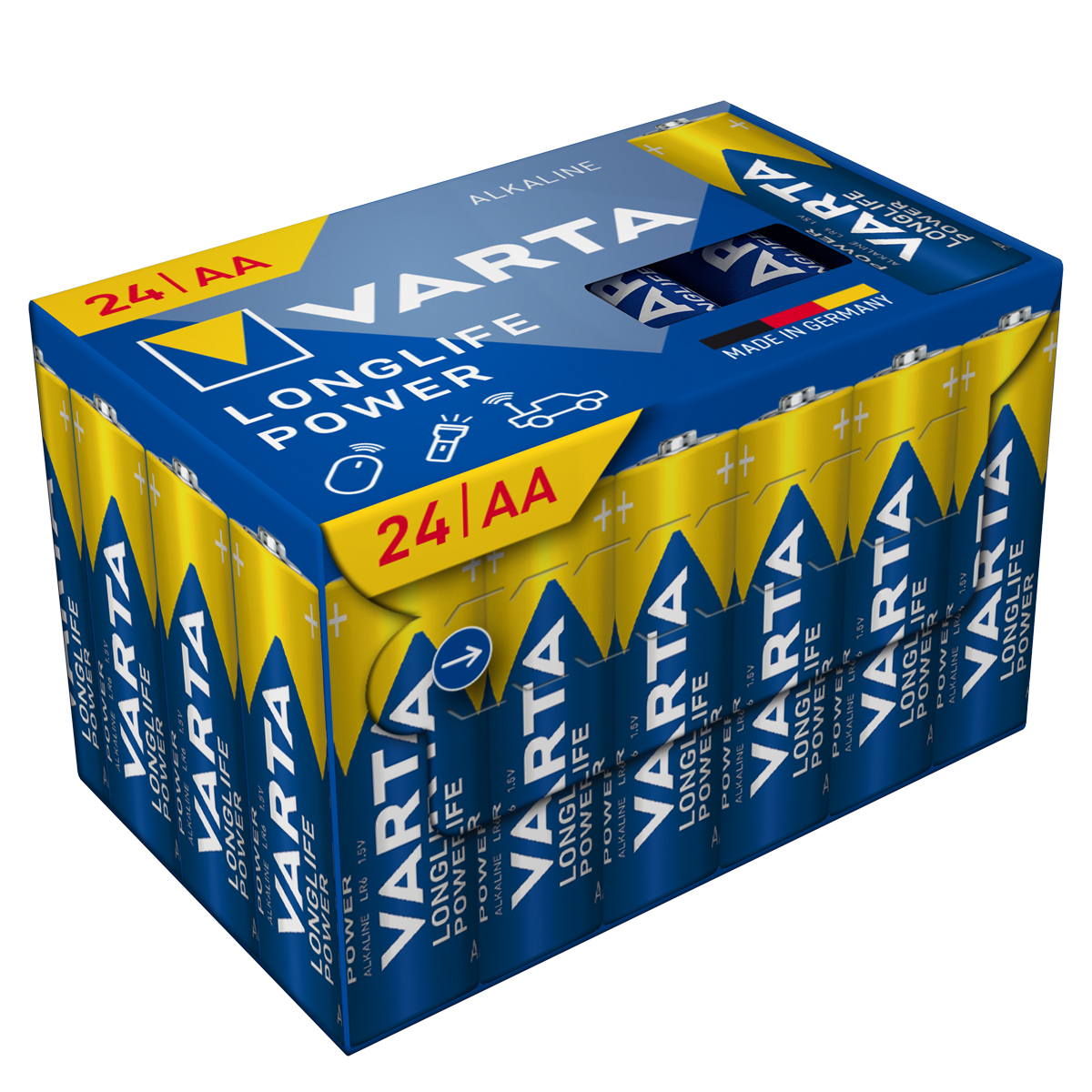 Varta Longlife Power AA CUBE24 Batterie plastikfrei 4008496129904