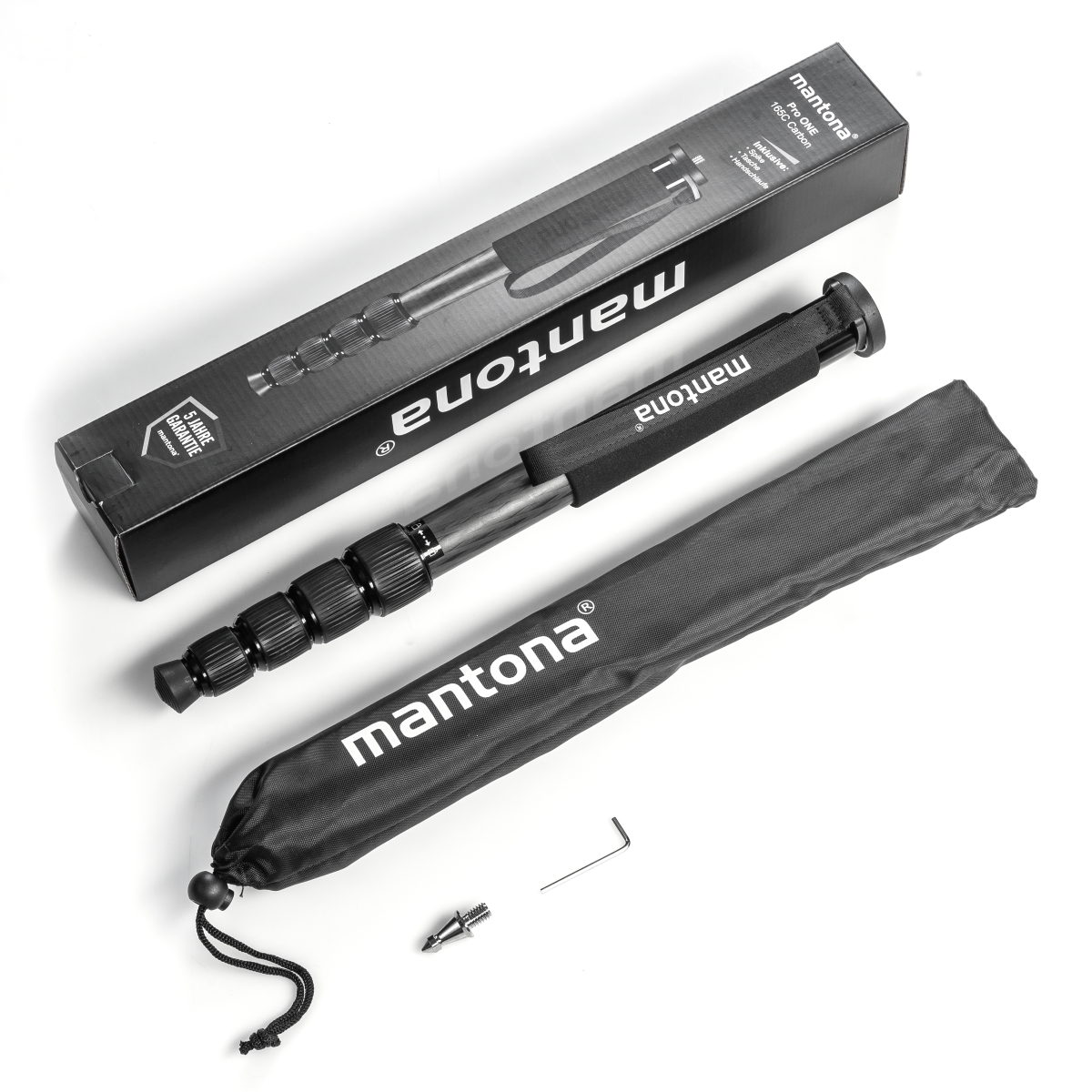 Mantona Pro ONE 165C Carbon 165 cm Einbeinstativ 4250234507912