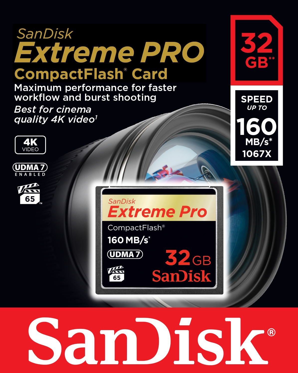 SanDisk CF Extreme Pro 32GB 160MB/S. 0619659102432