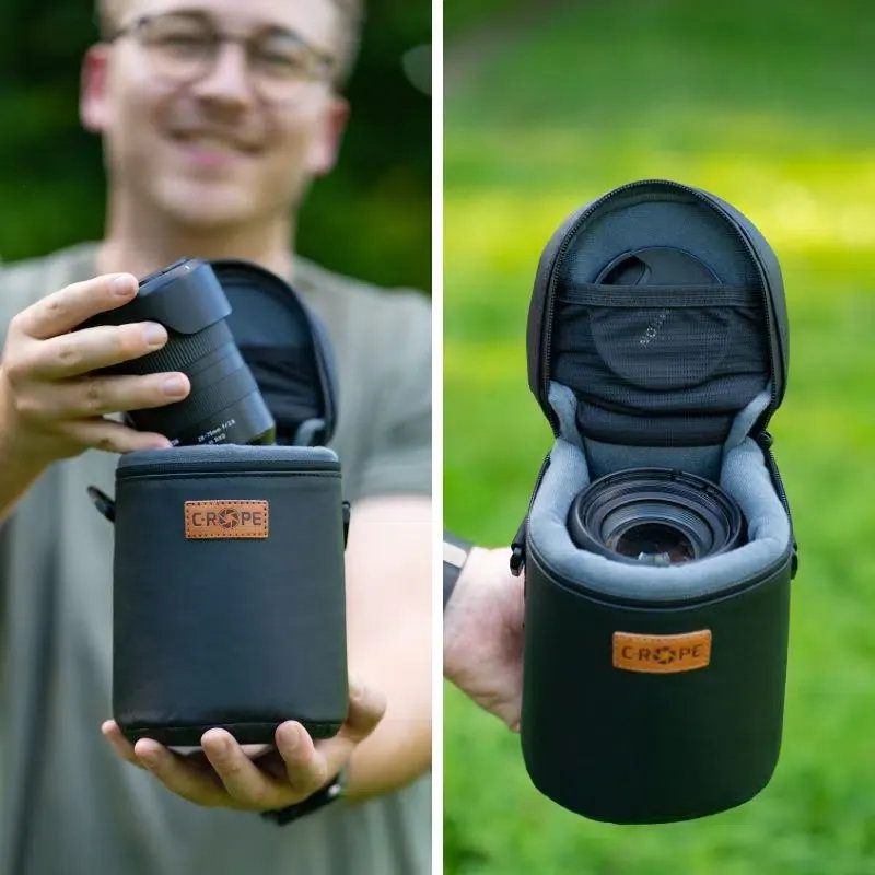 Premium Objektivtasche mit Fleece-Fütterung S: 10,5 cm x 9 cm ⌀