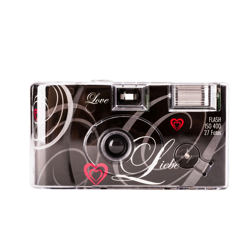 TopShot Einweg Kamera 400/27 Flash Love schwarz 4260141650182