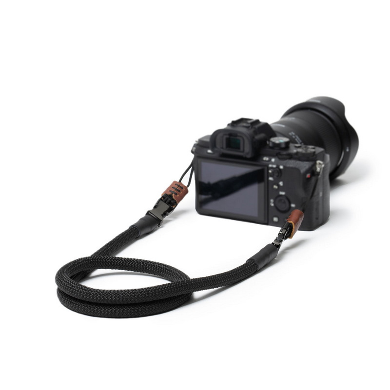 C-Rope Kameragurt “The Climber” aus Kletterseil Silent Black 100cm 4260572670810