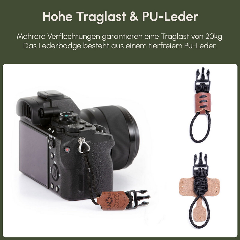 Kamera Handschlaufe “The Loop” aus Kletterseil Military Olive 4260572670940