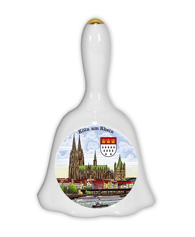 Porzellanglocke Dom und Rhein 4250207831891