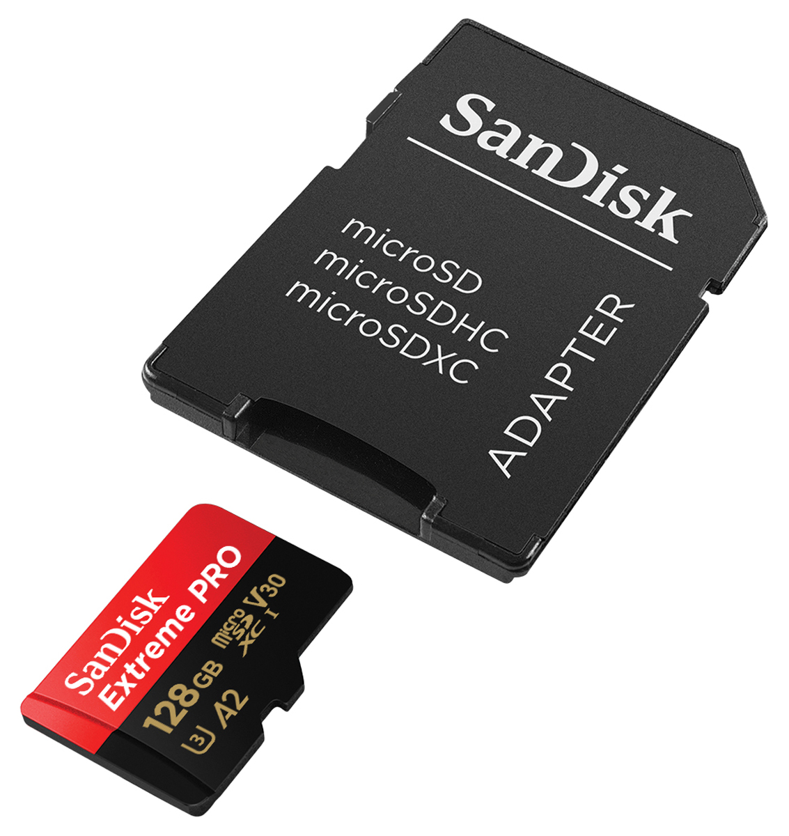 SanDisk Micro SDXC Ex.Pro UHS2 128 GB 200MBs inkl. Adapter 0619659188528