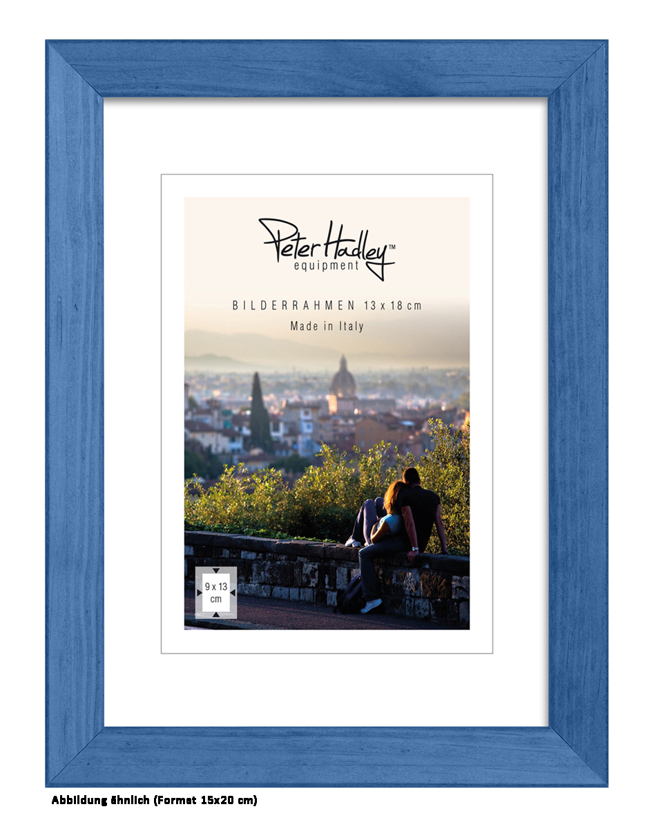Peter Hadley Nina 15x20 cm blau, Holzrahmen