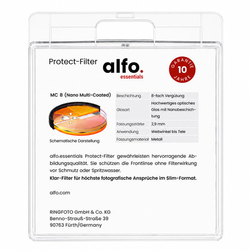 alfo. Ø 52 mm nano Protect Glas Filter