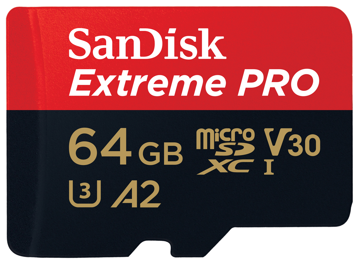 SanDisk Micro SDXC Ex.Pro UHS2 128 GB 200MBs inkl. Adapter 0619659188573
