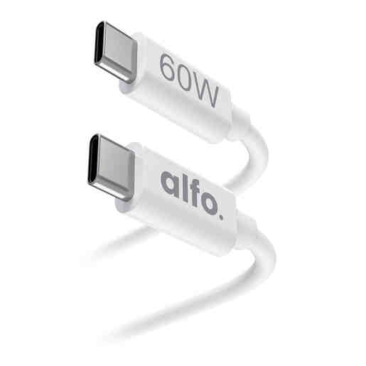 alfo. 60 W USB-C Kabel weiß, 1,2 m