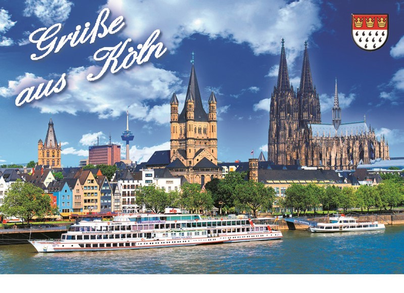 Fotomagnet "Grüße aus Köln" Köln Altstadt + Dom 7630017139542