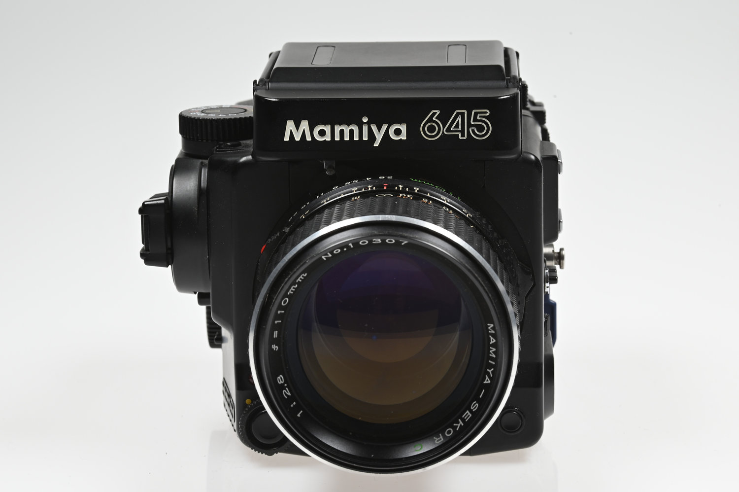 Gelegenheit Mamiya M645 Super Gehäuse + Mamiya Sekor C 110/2,8 + Mamiya 120 Magazin Zustand A-