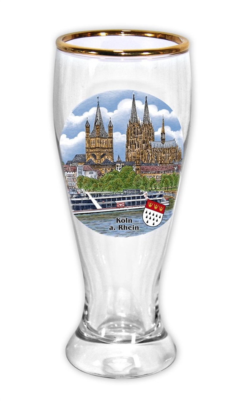 Mini-Weizenglas  Goldrand Rheinufer 4250207831587