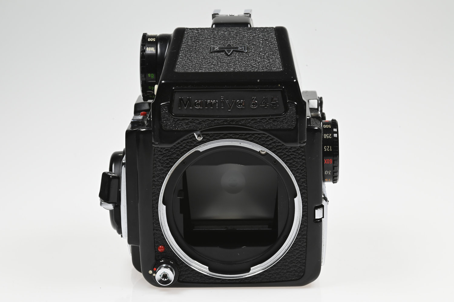 Gelegenheit Mamiya M645 Gehäuse + Mamiya AE Prismensucher Zustand A-