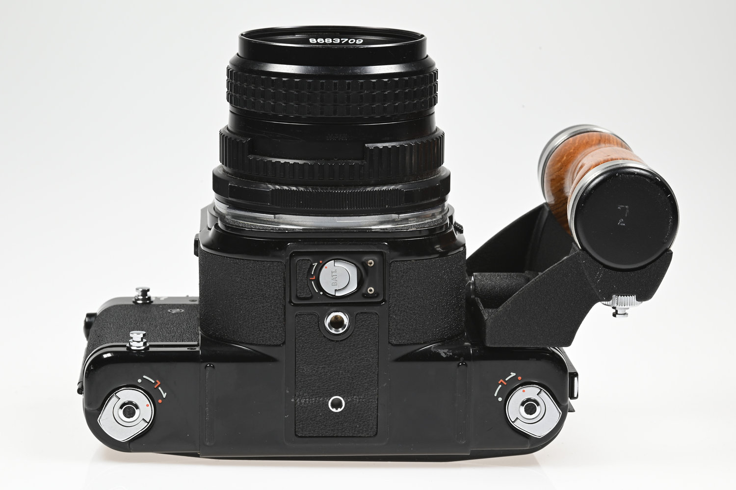Gelegenheit Pentax 67 Gehäuse + Pentax 67 TTL Prismensucher + Pentax 67 SMC 105/2.4 + Pentax 67 Handgriff Zustand B+