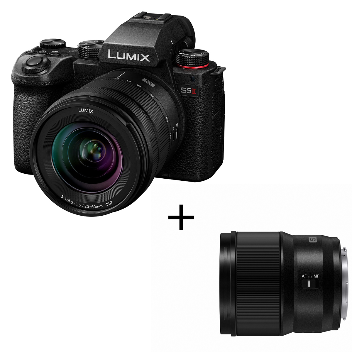 Panasonic Lumix S5 II+20-60 mm+S 1,8/50 mm, schwarz, Kamerakit