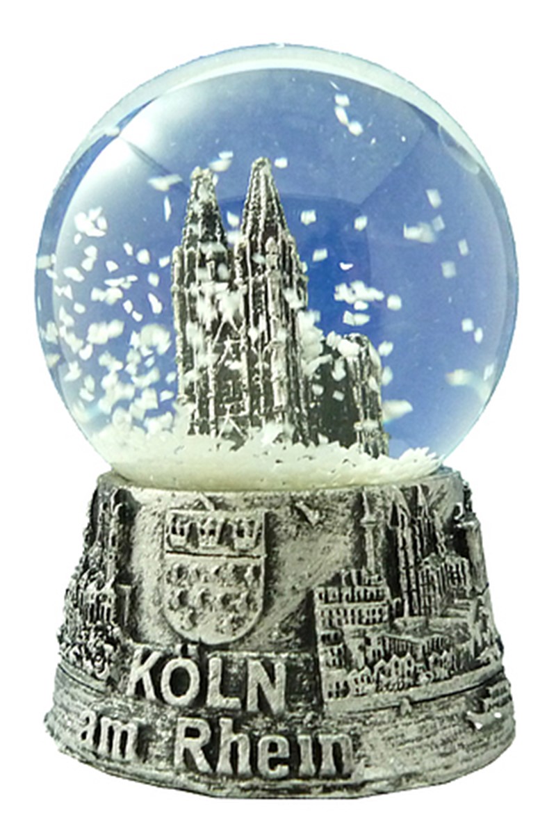 Schneekugel , klein (4,5 cm) , silber 4029202861376