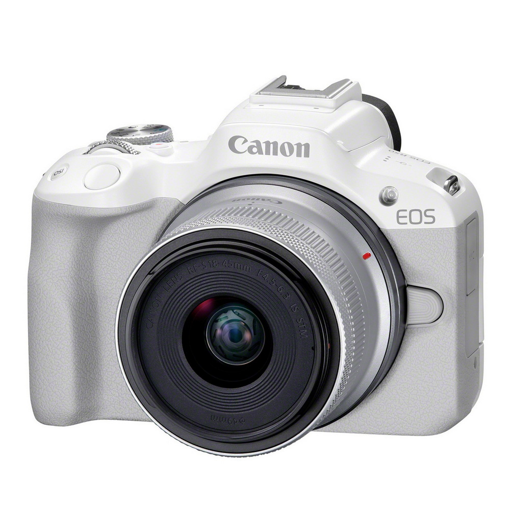 Canon EOS R50 + RF-S 18-45 IS STM weiß SET 4549292205282