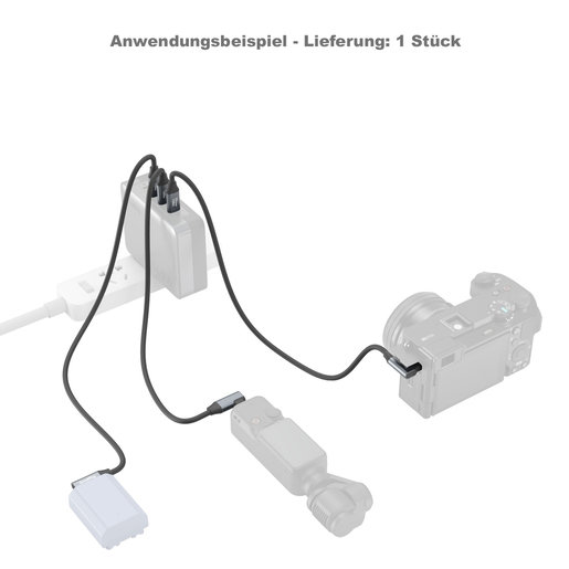 SmallRig 4790 USB-C an USB-C Data Cable 35 cm , gerader auf abgewinkeltem Stecker