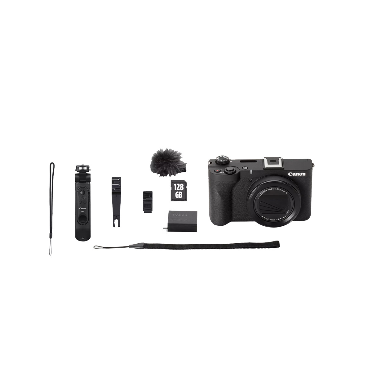 Canon Powershot V1 Premium Vlogging Kit schwarz , inkl. 128 GB Speicherkarte