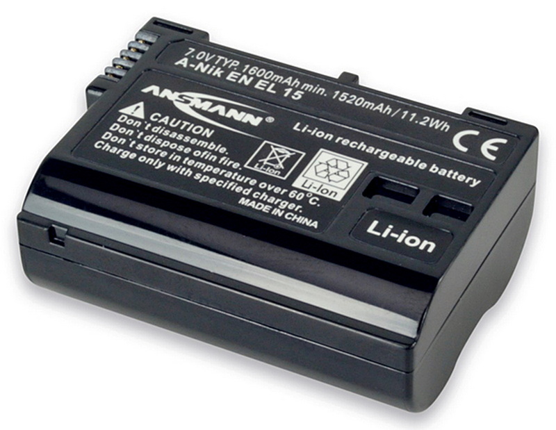 Ansmann EN-EL 15 für D800/D600/D7000/V1 Nikon 4013674020713