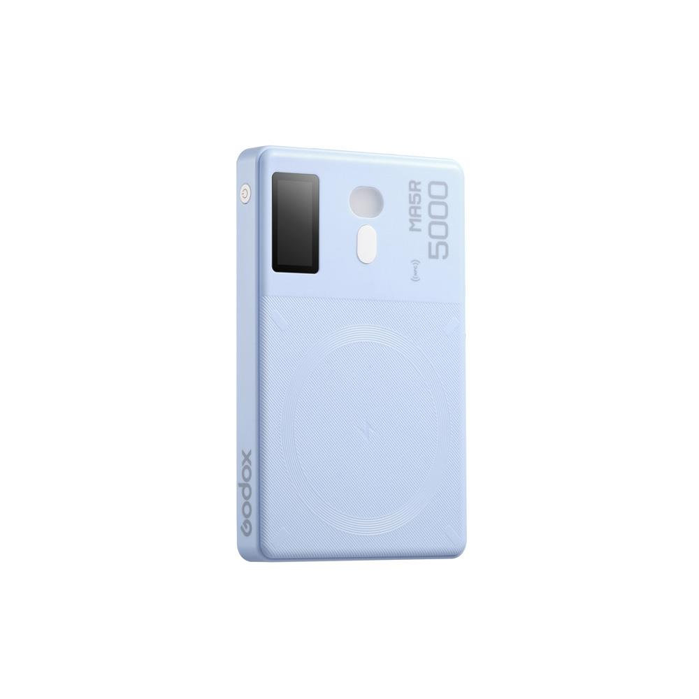 Godox MA5R blau, RGB-Panel-Licht und Powerbank