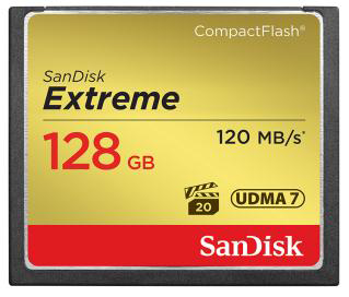 SanDisk CF Extreme 128GB 120MB/s UMDA 7 0619659124748