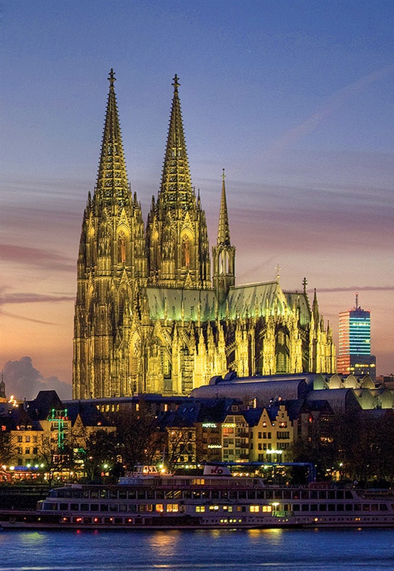 Fotomagnet  Dom+Rhein nachts Hochformat 7630017139573