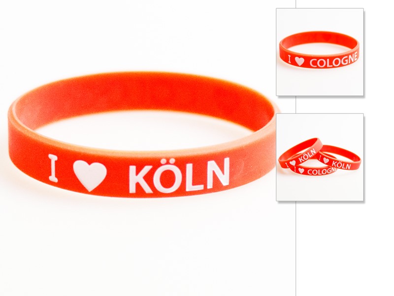 Silikon Armband I love Köln Cologne div. Designs 4260235355788