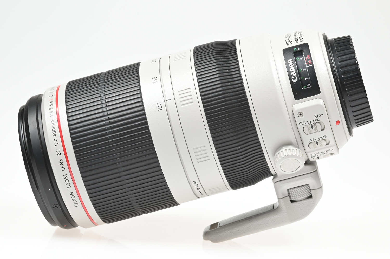 Gelegenheit Canon EF 100-400/4,5-5,6 L IS II USM + Canon ET-83D Gegenlichtblende + Canon Nylontasche Zustand A