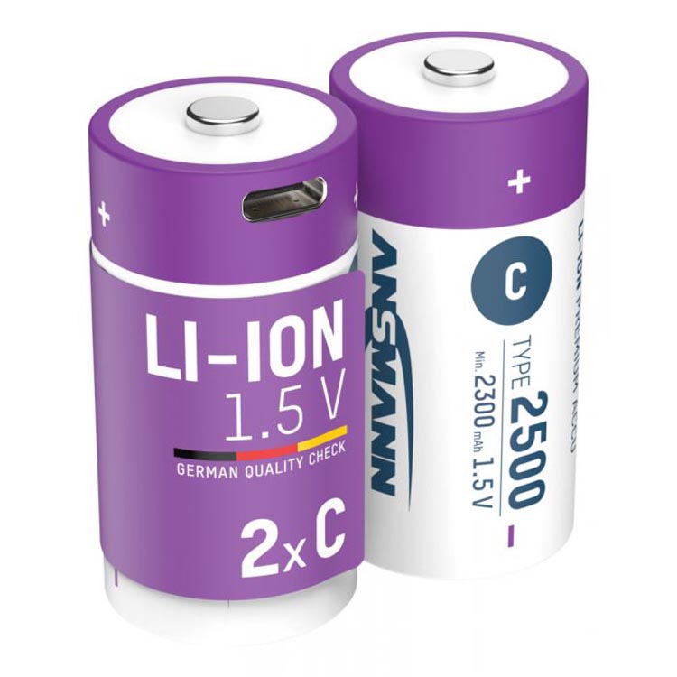 Ansmann Baby C 2500 Typ USB-C 2er Blister (2300mAh) 4013674193981