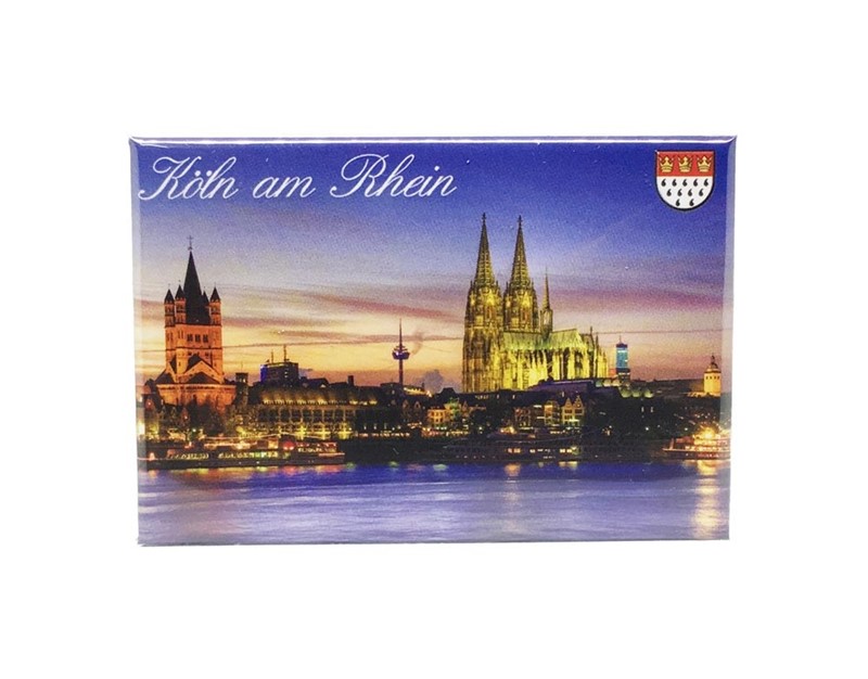 Fotomagnet "Köln am Rhein" Nachtaufnahme 7630017139597