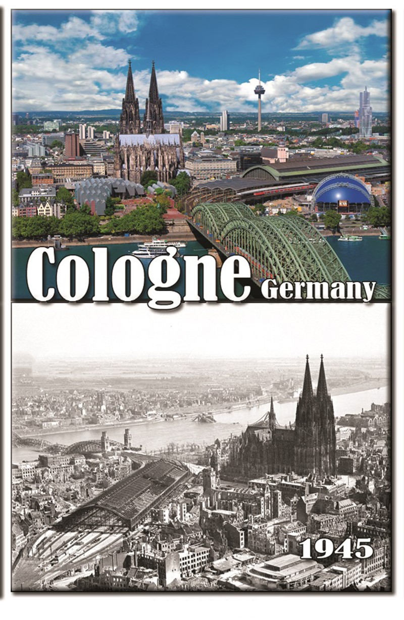 Fotomagnet Cologne Germany Farbe -S/W 1945 7630017150882