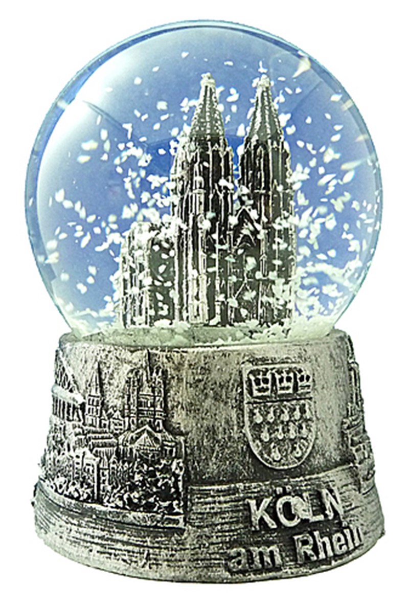 Schneekugel , mittel (6,5cm) , silber 4029202861369