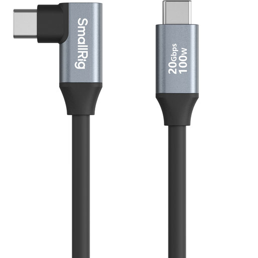 SmallRig 4790 USB-C an USB-C Data Cable 35 cm , gerader auf abgewinkeltem Stecker