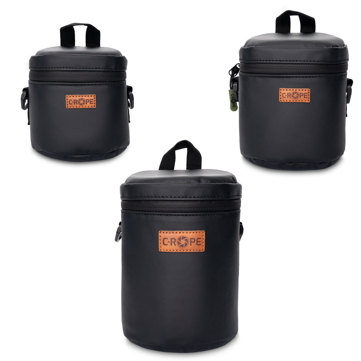 Premium Objektivtasche mit Fleece-Fütterung Set 3er Set (XS + S + M)