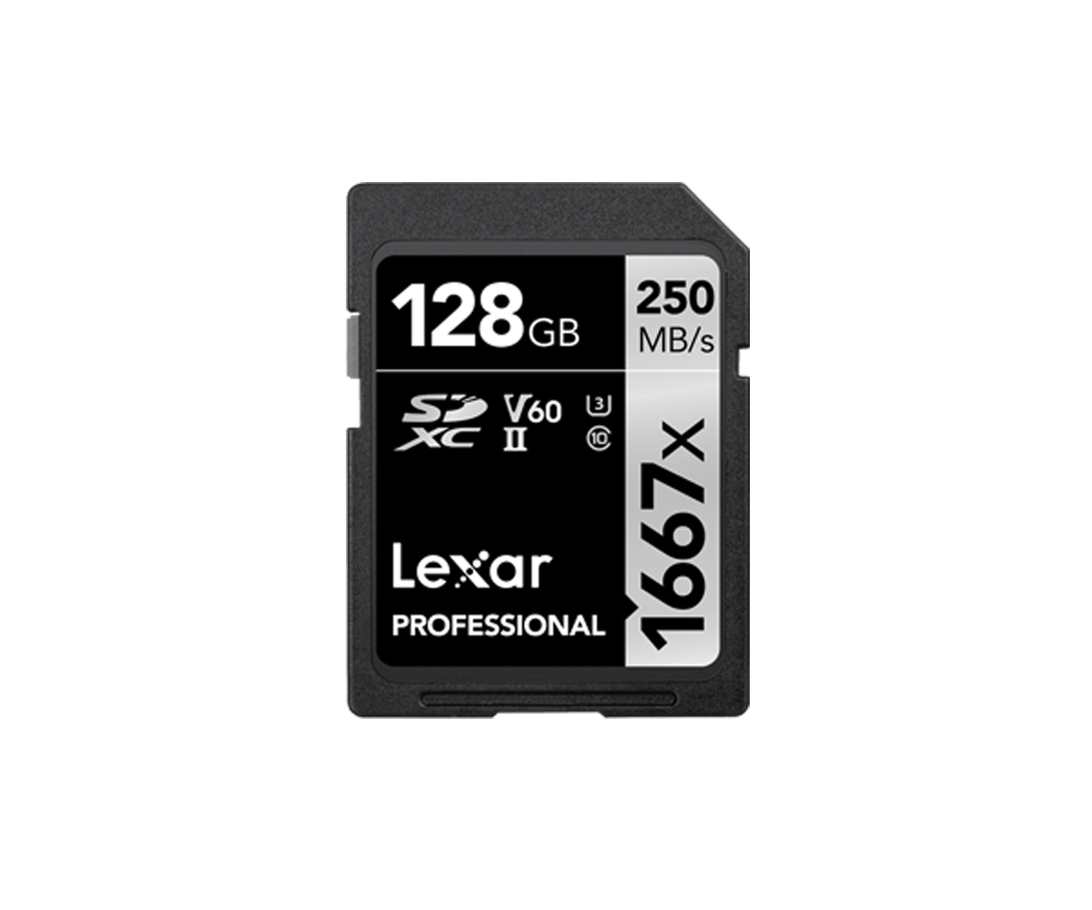 Lexar 1667x SDXC 128 GB, C10, U3, V60 Professional Speicherkarte 0843367114801