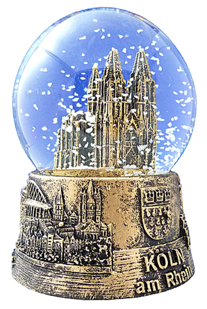 Schneekugel , mittel (6,5 cm) , gold 4029202861345