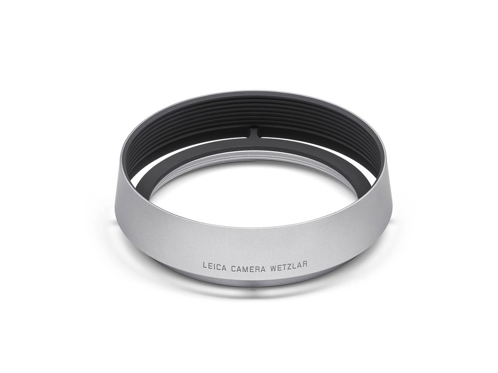 Leica Q Gegenlichtblende, rund, Aluminium, silbern eloxiert 4022243196582