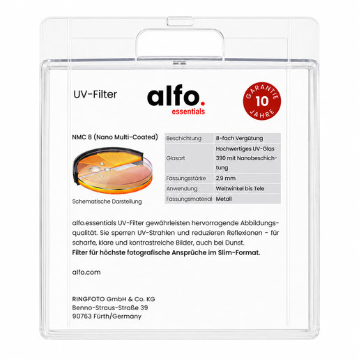 alfo. Ø 43 mm M.C. nano UV Glas Filter