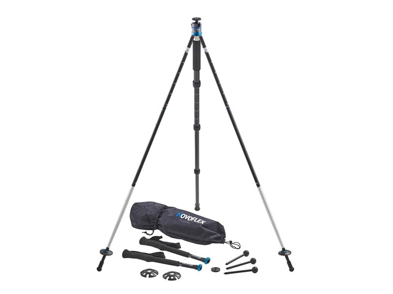 Novoflex BasicPod Wanderstativ Set bestehend aus: BALL30, BP, 1xQLEG C2844, 2xQLEG WALK III, Einbeinadapter und Tasche 4030432841021