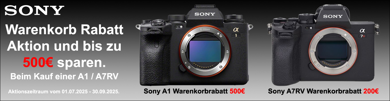 Sony Alpha 1 + Alpha 7RV Warenkorb Aktion