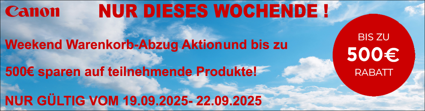 Canon Weekend Warenkorb Abzug